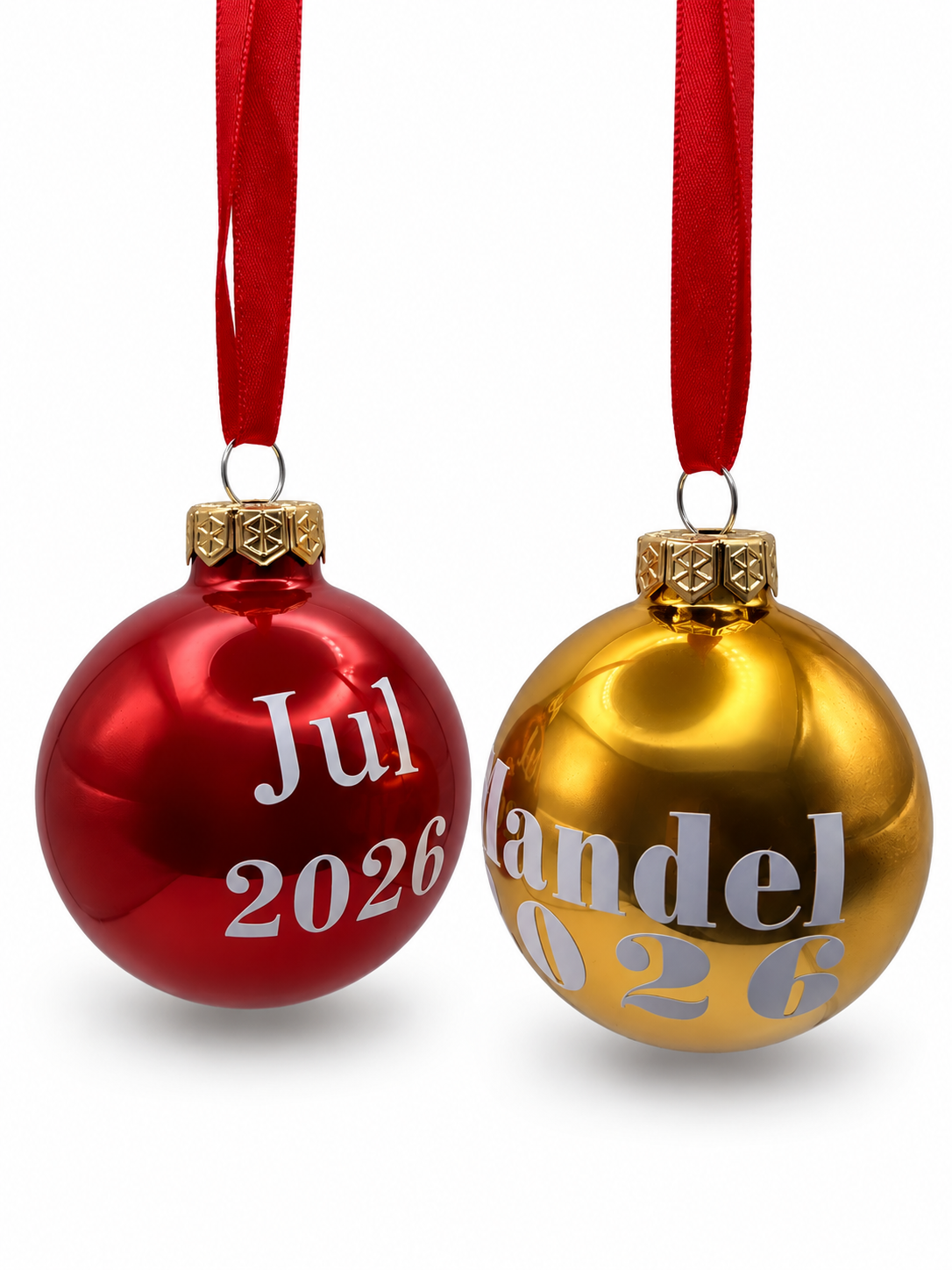 Julekugle med navn og tekst – personlig julepynt