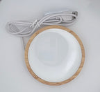 Personlig LED-lampe i træ & glas med eget billede