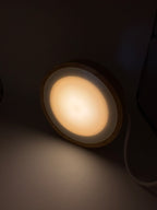 Personlig LED-lampe i træ & glas med eget billede